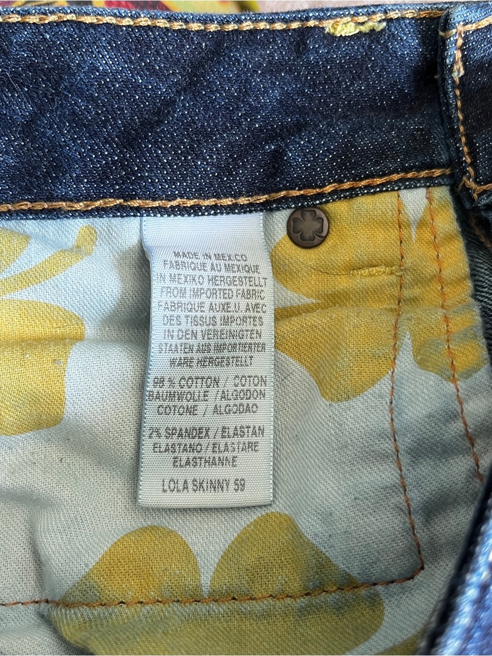 Dark Wash Lucky Brand Lola Skinny Jeans Classic Indigo size 0/25 - Picture 6 of 9